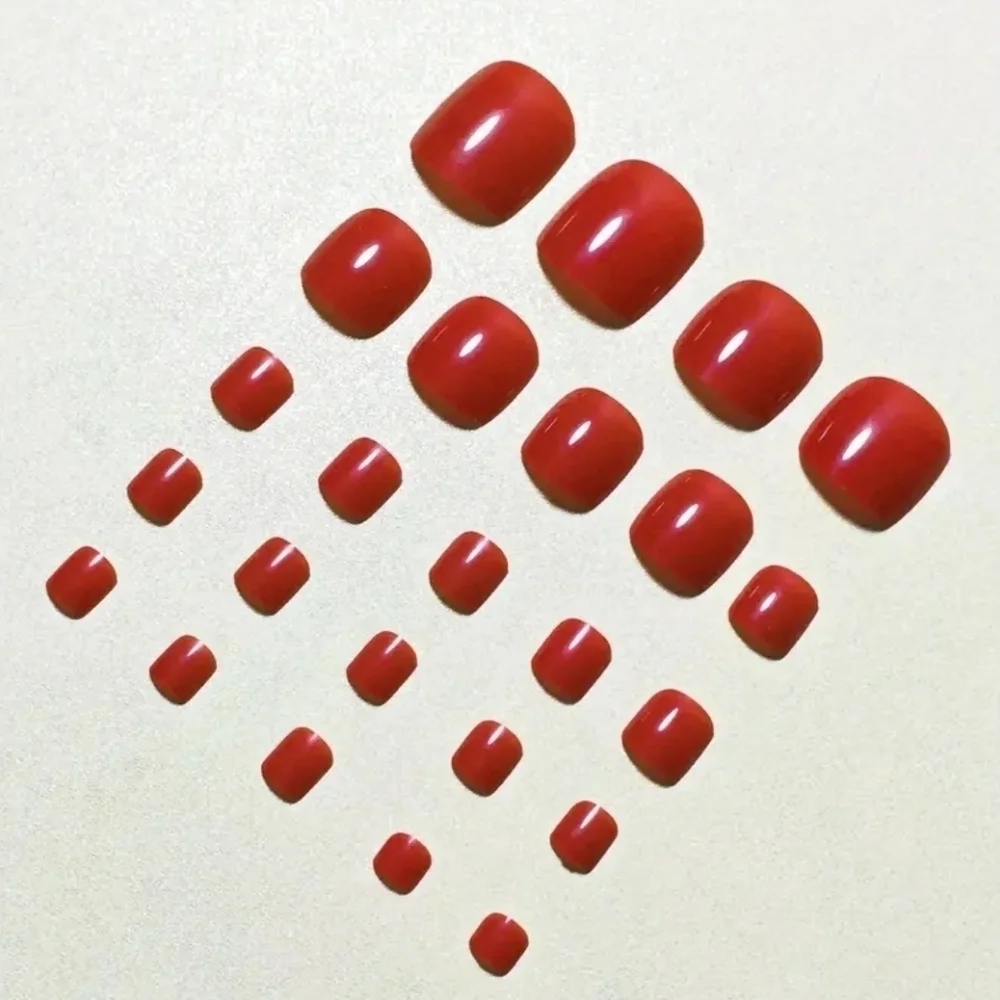 24 Pieces Fake Toe press on nails